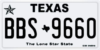 TX license plate BBS9660