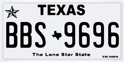 TX license plate BBS9696