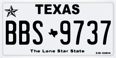 TX license plate BBS9737