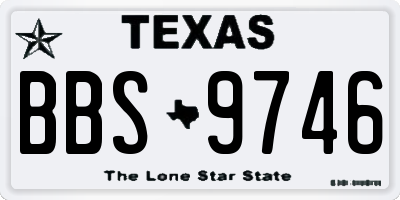 TX license plate BBS9746