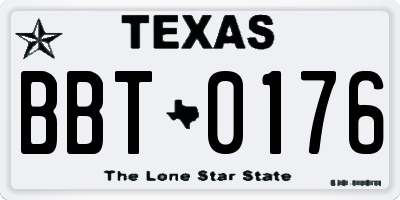 TX license plate BBT0176
