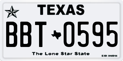 TX license plate BBT0595
