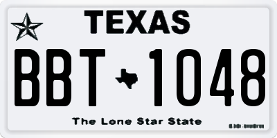 TX license plate BBT1048