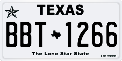 TX license plate BBT1266