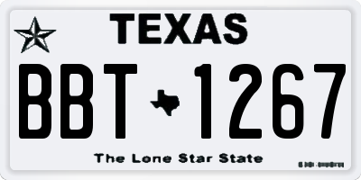 TX license plate BBT1267