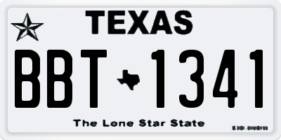 TX license plate BBT1341