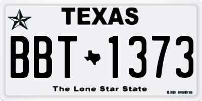TX license plate BBT1373