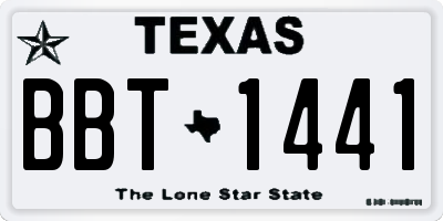 TX license plate BBT1441