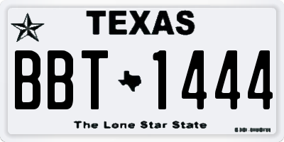 TX license plate BBT1444