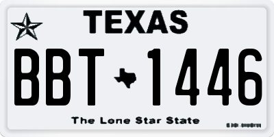 TX license plate BBT1446