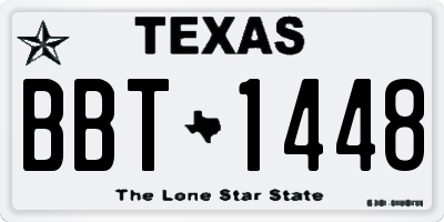 TX license plate BBT1448