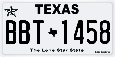 TX license plate BBT1458