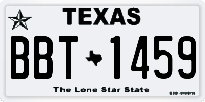TX license plate BBT1459