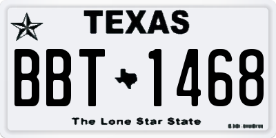 TX license plate BBT1468