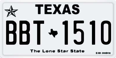 TX license plate BBT1510