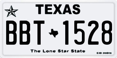 TX license plate BBT1528