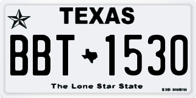 TX license plate BBT1530