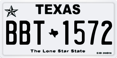 TX license plate BBT1572