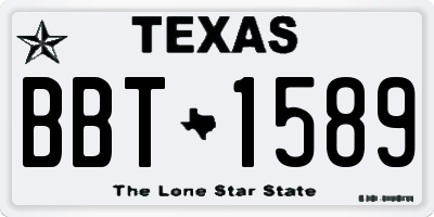 TX license plate BBT1589