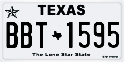 TX license plate BBT1595