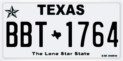TX license plate BBT1764