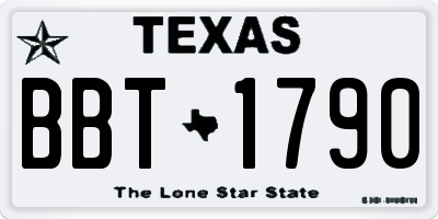 TX license plate BBT1790