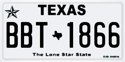 TX license plate BBT1866