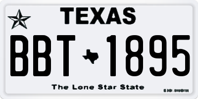 TX license plate BBT1895