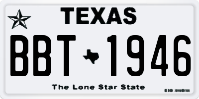 TX license plate BBT1946