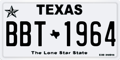 TX license plate BBT1964