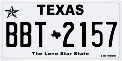 TX license plate BBT2157