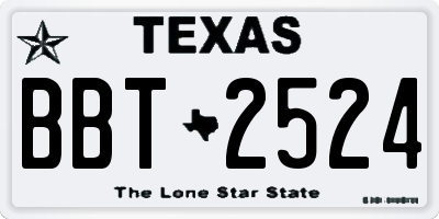 TX license plate BBT2524
