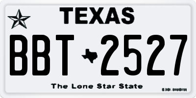 TX license plate BBT2527