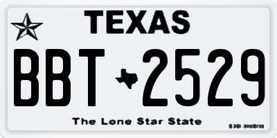 TX license plate BBT2529