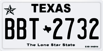 TX license plate BBT2732