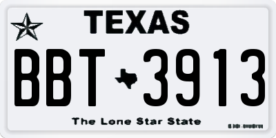 TX license plate BBT3913