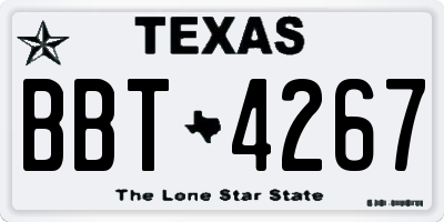 TX license plate BBT4267