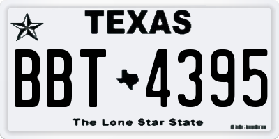 TX license plate BBT4395