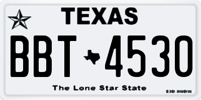 TX license plate BBT4530
