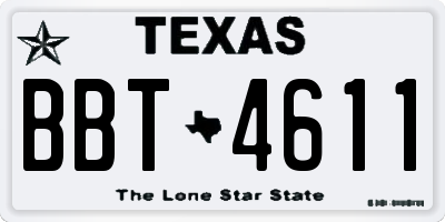 TX license plate BBT4611