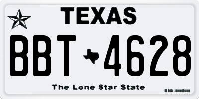 TX license plate BBT4628