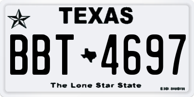 TX license plate BBT4697