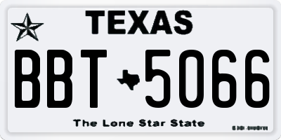TX license plate BBT5066