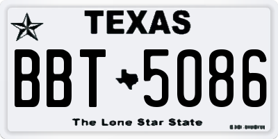 TX license plate BBT5086