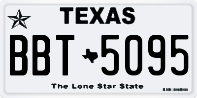 TX license plate BBT5095