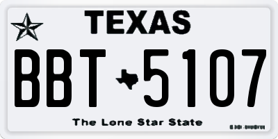 TX license plate BBT5107