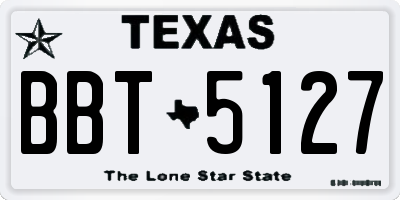 TX license plate BBT5127