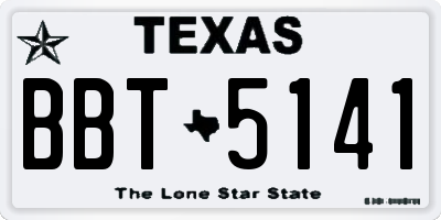 TX license plate BBT5141