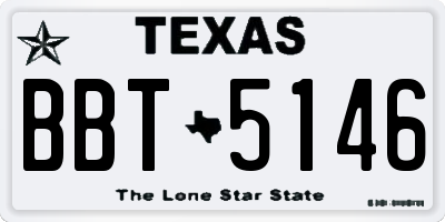 TX license plate BBT5146