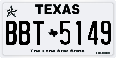 TX license plate BBT5149